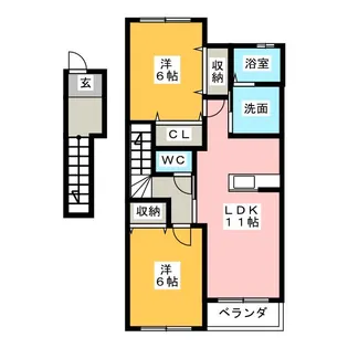 ダンディライオン A棟【2階】の間取り