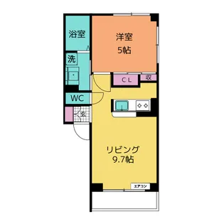 Mauve Lumiere (モーヴルミエール)【3階】の間取り