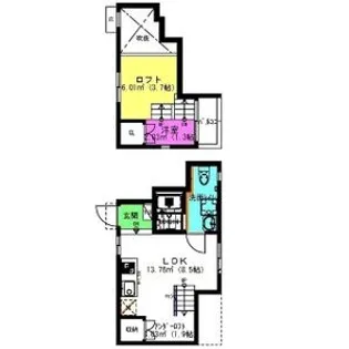 愛知県名古屋市北区城東町2【アパート】の間取り