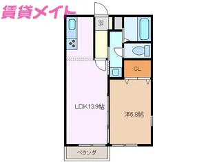 ラ・テラ滝川【3階】の間取り