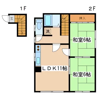 山田マンション【2階】の間取り