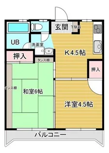 ユートピア小船越【5階】の間取り