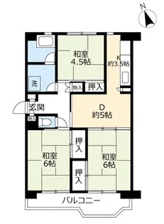 UR大幸東【5階】の間取り