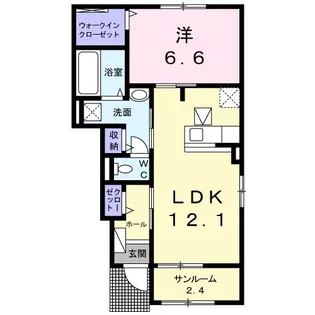 ハピネスハウスR【1階】の間取り