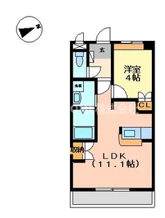 1LDKの間取り画像