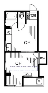 高マンション【2階】の間取り