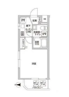 東京都世田谷区北沢1【マンション】の間取り