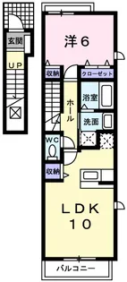 高知県吾川郡いの町枝川【アパート】の間取り