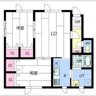 ノースフェアリー澄川II【1階】の間取り
