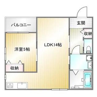 門口町 新築アパート【3階】の間取り