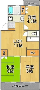 埼玉県上尾市井戸木3【マンション】の間取り