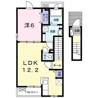 香川県高松市香西本町【アパート】の間取り