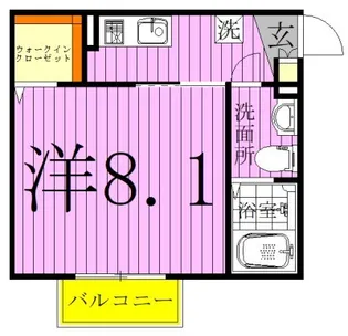 CAREL新鎌ヶ谷【1階】の間取り