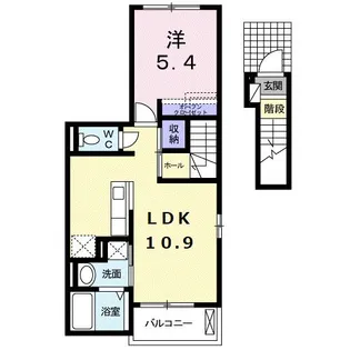 広島県福山市春日町5【アパート】の間取り