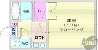カルムハイツ【1階】の間取り