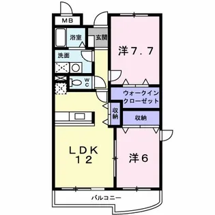 新潟県新発田市富塚町1【マンション】の間取り