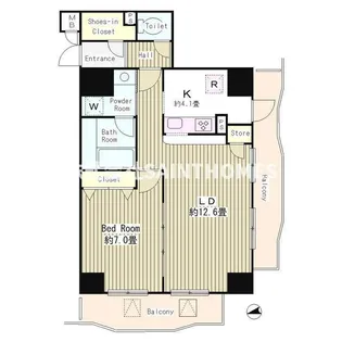 東京都港区高輪1【マンション】の間取り