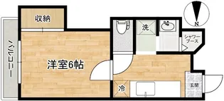 1Kの間取り画像