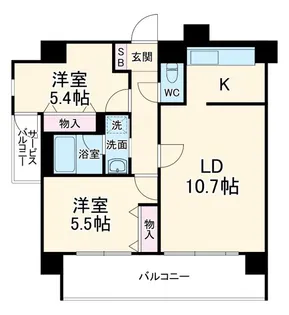 サントーア高倉【6階】の間取り