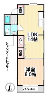 メゾン菊住【3階】の間取り