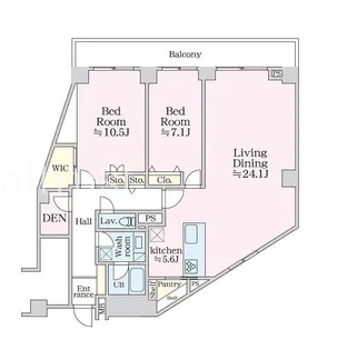 東京都渋谷区東3【マンション】の間取り