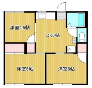 コーポ白山B【1階】の間取り