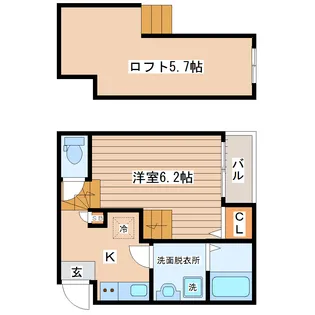 アリエッタ長町【1階】の間取り