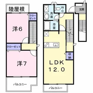 アルカンシエル・グラース【2階】の間取り