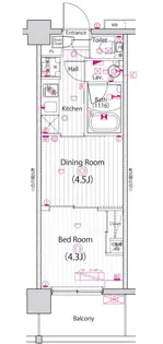 ガーラ・プレシャス四ツ木【2階】の間取り