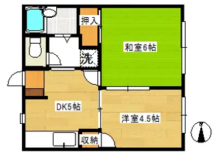 神奈川県横浜市港北区篠原東1【アパート】の間取り