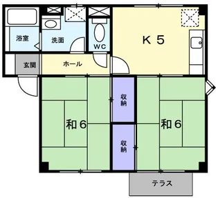 フラワーヒルズ【1階】の間取り