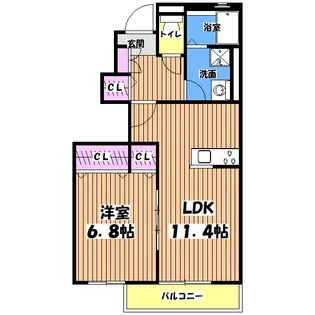 Clair Yuzu【1階】の間取り