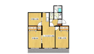 シャトレ若杉【3階】の間取り