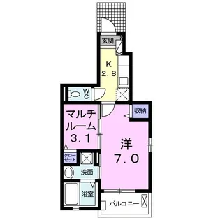 シュティル ラフレシール【1階】の間取り