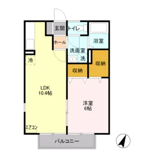 リバーサイドエルAB【2階】の間取り