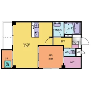 グランルージュ十一屋【2階】の間取り