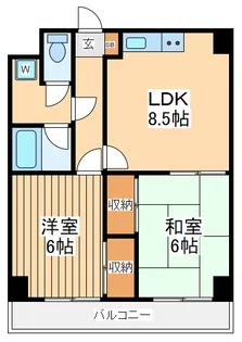 アゼリア府中【1階】の間取り