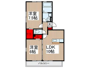 ヴェルドミ-ルII【3階】の間取り