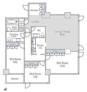 クエストコート原宿【2階】の間取り