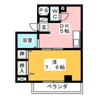 エクセレンス勝川【4階】の間取り