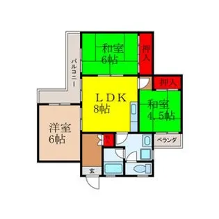 石澄川ロイヤルハウス【2階】の間取り