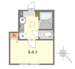 東京都新宿区西新宿5【アパート】の間取り