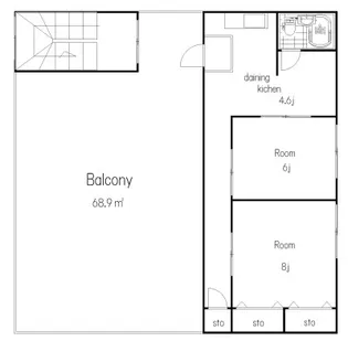 石鐘マンション【4階】の間取り