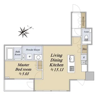 クレストコート旗の台【3階】の間取り