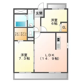 ディアコートK【3階】の間取り