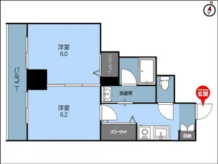 オセオ弁天【7階】の間取り