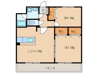 カテドラール柱曙【1階】の間取り