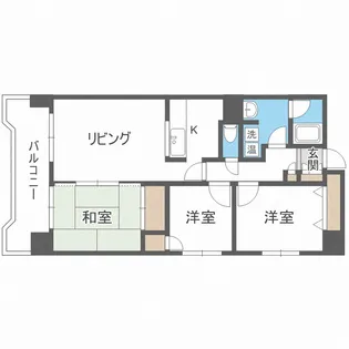 アジエステート大通西プラザ【7階】の間取り