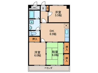 ロイヤルビュー【4階】の間取り