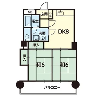 クリスタルパレス春日【2階】の間取り